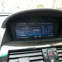 BMW 6 hands free sada integrovan v OEM displeji